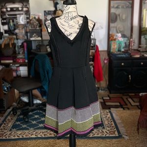 Trina Turk Abela Embroidered Fit and Flare Dress